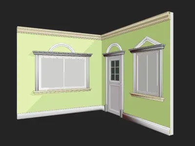 windows and doors Free 3D model
