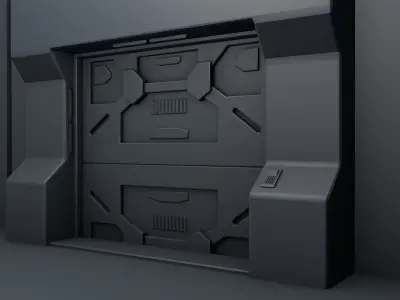 sci fi gate  3D model