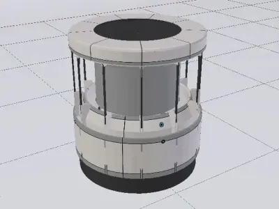 Sci-Fi Dropper 01 Low-poly 3D model