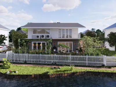 Exterior House Scene 3D model buy