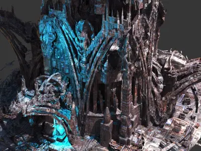 Victorian Cyberpunk Dome tower 2  3D model