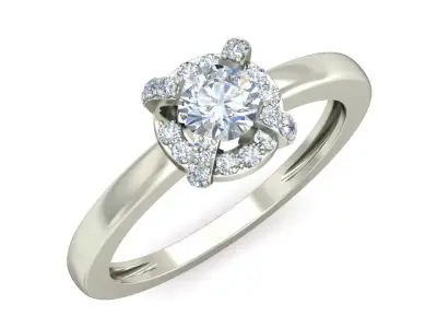 Women Wedding Engagement Ring 3D print model 2