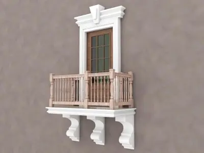 Balcony Door 10 3D model