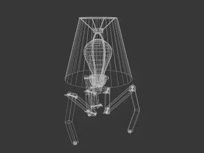 Weird Tripod Lamp Low-poly 3D model