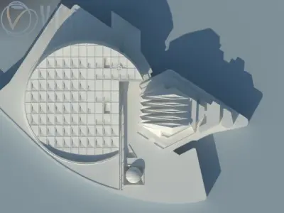 Bibliotheca Alexandrina 3D print model