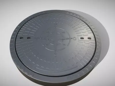 Sewer Cover 4 High-Poly 3D model