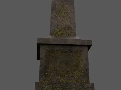 Tombstone Collection stone cross Low-poly 3D model