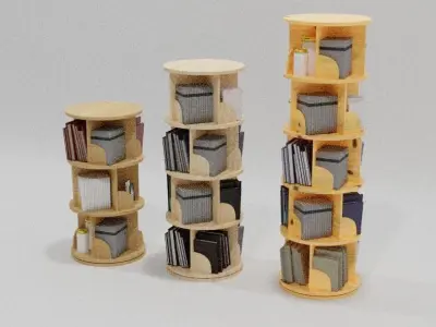 Bookshelf 3D model 12