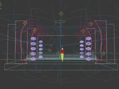 Stage party concert fashion catwalk T station  115 3D model