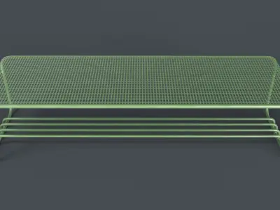 Metal Modern Bench 6 PBR Game Ready Low-poly 3D model