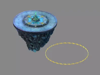 Moon City - Round Platform 02 3D model