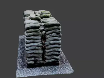 checkpoint charlie realistic Berlin scan 3D model