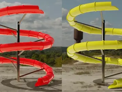 Water Slide 3D models 3D Model Pack