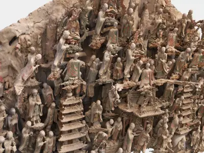 Deity Statue Sculpture24 3D model