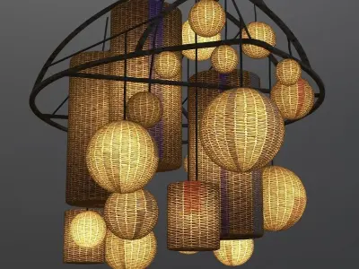 Basket Chandelier 3D model