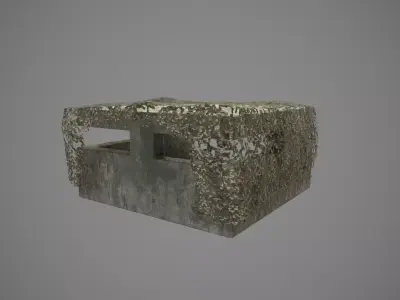 bunker  Low-poly 3D model purchase