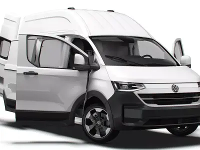 VW Transporter Van L1H2 HQ Interior 2025 3D model