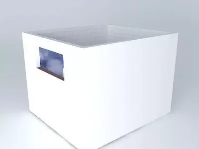 lineorkut cube with window in it Free 3D model
