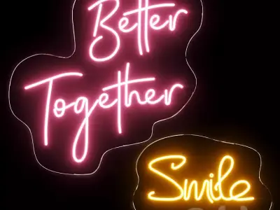Better Together Neon Sign 3D model