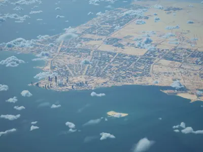 Kuwait City Kuwait City Landscape 3D Model 3D model