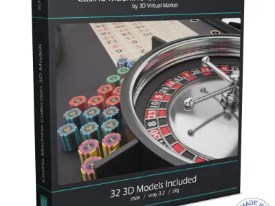 Casino Machine And Lighting Collection 3D model