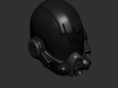 helmet high poly sculpt 3d printable ver 7 3D model 3D model 206