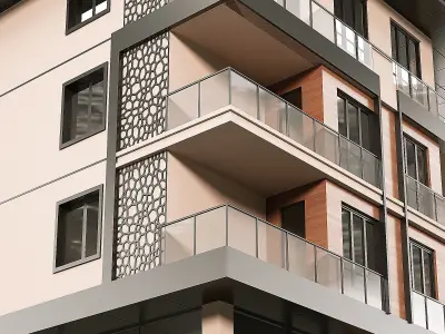 high tech house 07 3D model