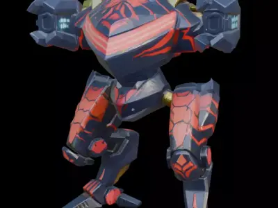 Shadow Mech Stealth Assault Sci-Fi Robot from Mech Arena game 3D model