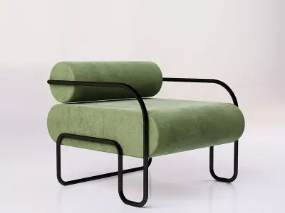 VELVET GREEN CHAIR Free 3D model
