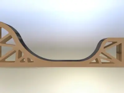 Skate board ramp Free 3D model