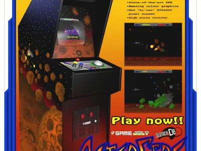AsterFire Arcade Cabinet Free low-poly 3D model
