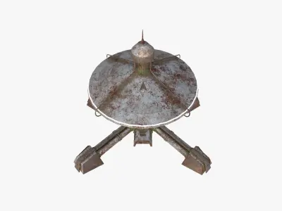 SciFi Facility C10 Abandoned - Sci Fi Exterior Design Low-poly 3D model