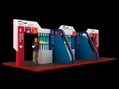 Booth exhibition 3D print model