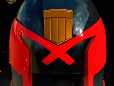 Judge Dredd Helmet Comic Style Helmet 2012 Karl Urban Version 3D print model