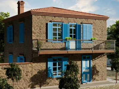 Mediterrenian House 01 3D model