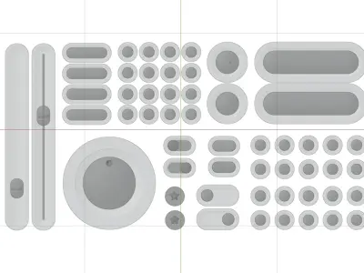 UI buttons pack 3D model