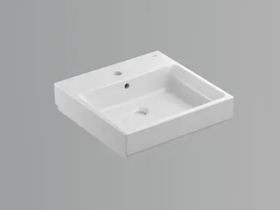 Cube Wall hung Basin 50 Set 3D model