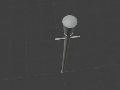 Street light tall Low-poly 3D model