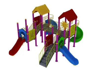 Kids Outdoor Playground 8 3D model