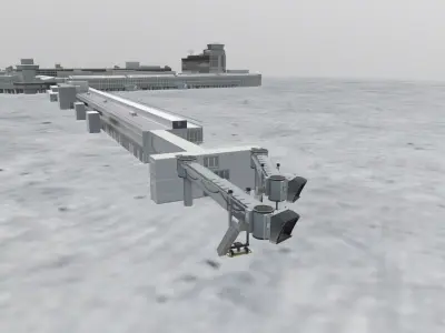 EGCC Terminal 1 Low-poly 3D model