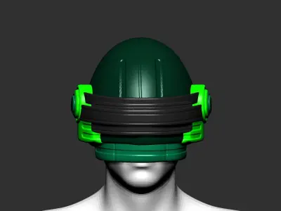 helmet high poly sculpt 3d printable ver 7 3D model 3D model 62
