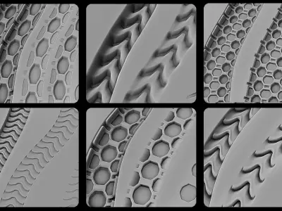 Tyre Tracks Alphas Pack Vol1 3D model