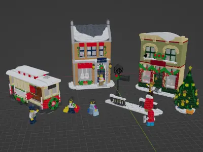 Wikibricks3D - 10308 Holiday Main Street 3D print model