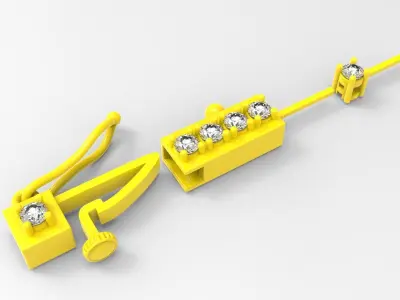 round tennis bracelet light wieght 3D print model