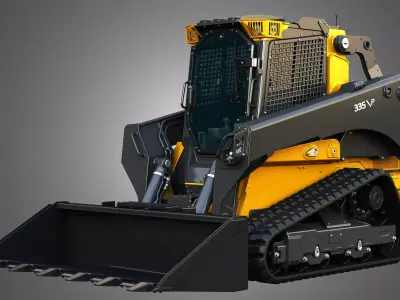335 P-Tier Compact Track Loader with Forestry Package - Bucket 3D model