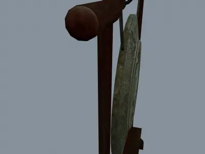 Asian gong Low-poly 3D model