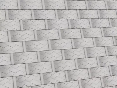 White Painted Herringbone Wicker Weave PBR Texture