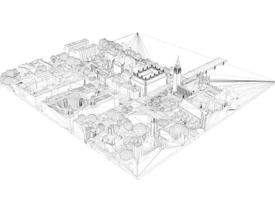 London city tile Level 2 block TQ3079 North West 3D model