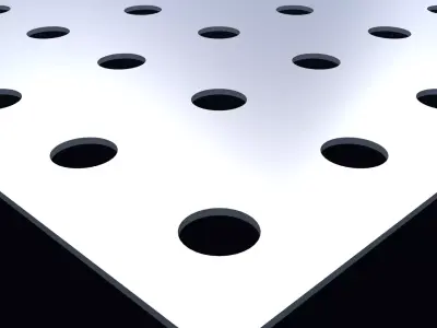 Perforated panel with 10 percent opening 25O63 3D model