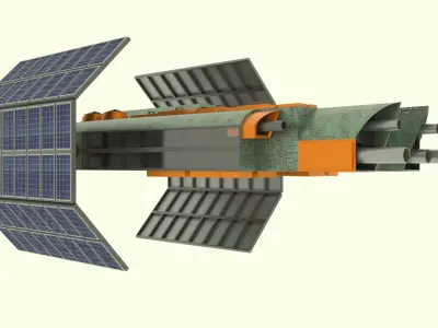 Zenit - Z Spaceship  Low-poly 3D model